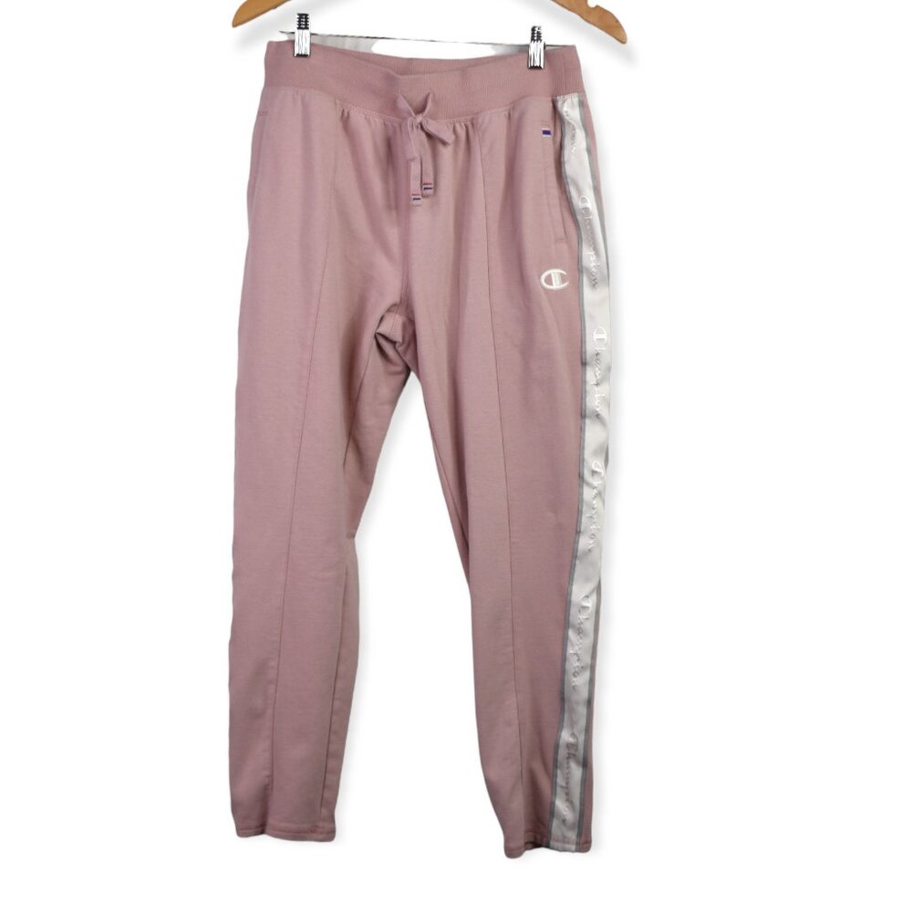 Champion Sweatpants M Womens Drawstring Sweats Pink Adjustable Stretch Lounge